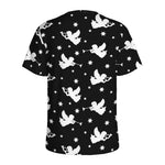 Black And White Angel Pattern Print Men's Sports T-Shirt