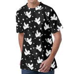 Black And White Angel Pattern Print Men's Velvet T-Shirt