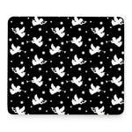 Black And White Angel Pattern Print Mouse Pad