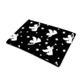 Black And White Angel Pattern Print Pet Cooling Mat Cover