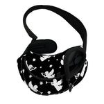 Black And White Angel Pattern Print Pet Sling Carrier