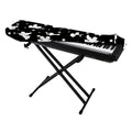 Black And White Angel Pattern Print Piano Keyboard Cover