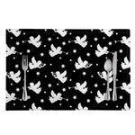 Black And White Angel Pattern Print Placemat