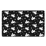 Black And White Angel Pattern Print Polyester Doormat
