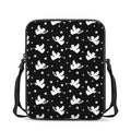 Black And White Angel Pattern Print Rectangular Crossbody Bag