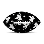 Black And White Angel Pattern Print Rugby Ball