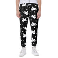 Black And White Angel Pattern Print Joggers