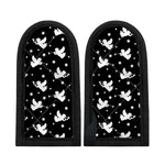 Black And White Angel Pattern Print Skillet Handle Cover