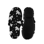 Black And White Angel Pattern Print Slippers