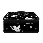Black And White Angel Pattern Print Small Lunch Bag