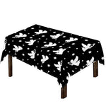 Black And White Angel Pattern Print Tablecloth