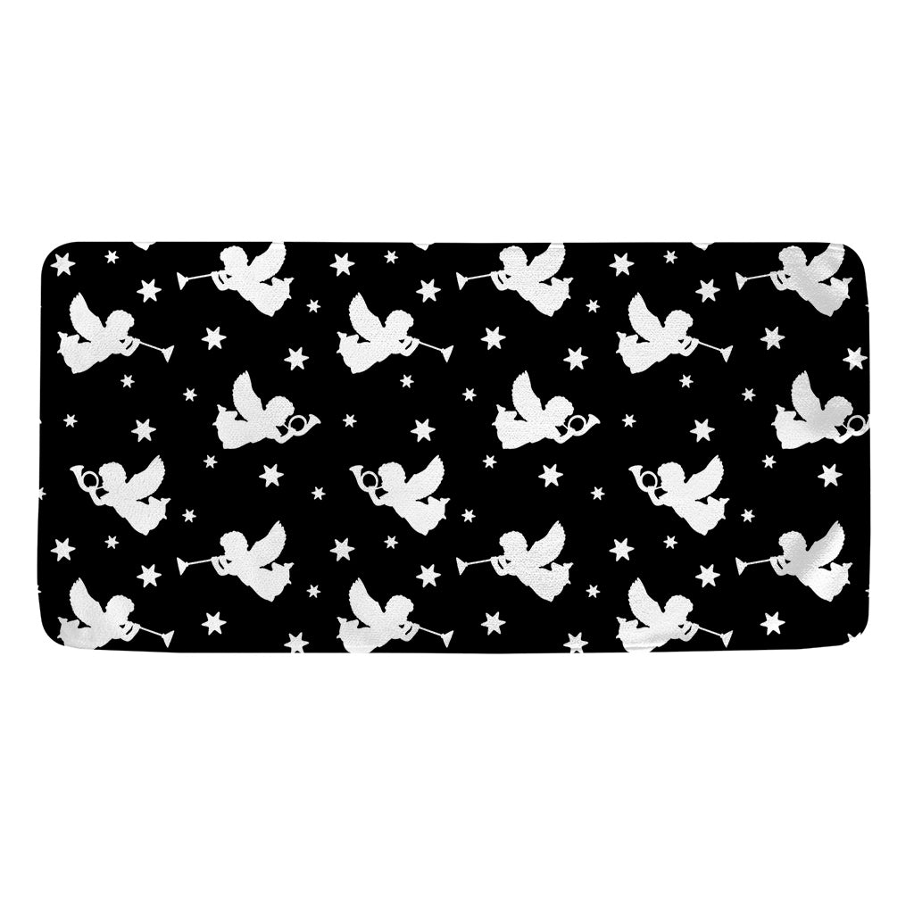 Black And White Angel Pattern Print Towel