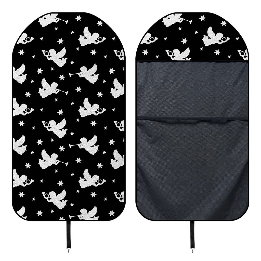 Black And White Angel Pattern Print Waterproof Car Seat Cover