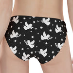Black And White Angel Pattern Print Women's Panties