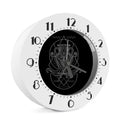 Black And White Aquarius Sign Print Alarm Clock