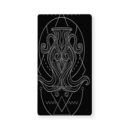Black And White Aquarius Sign Print Baby Crib Sheet