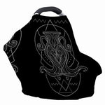 Black And White Aquarius Sign Print Baby Seat Cover