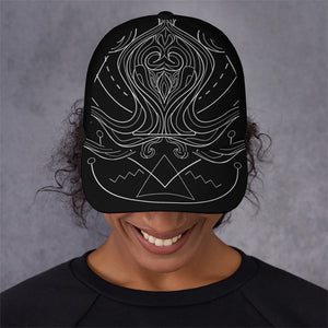 Black And White Aquarius Sign Print Baseball Cap