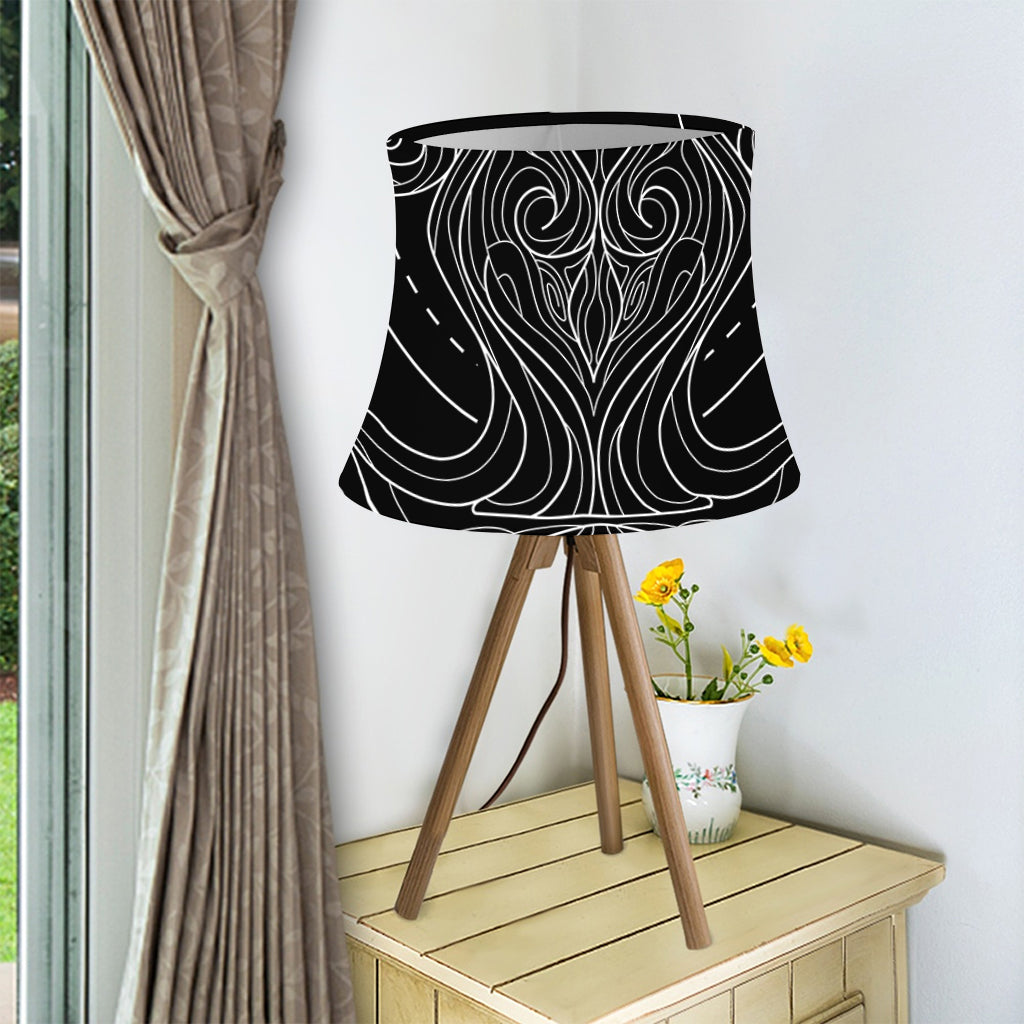 Black And White Aquarius Sign Print Bell Lamp Shade