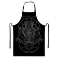 Black And White Aquarius Sign Print Bib Apron With Pocket