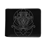 Black And White Aquarius Sign Print Bifold Wallet