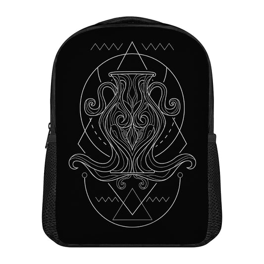 Black And White Aquarius Sign Print Casual Backpack