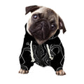 Black And White Aquarius Sign Print Dog Zip Up Hoodie