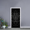 Black And White Aquarius Sign Print Door Sticker