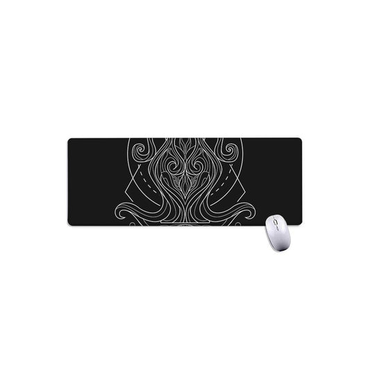 Black And White Aquarius Sign Print Extended Mouse Pad