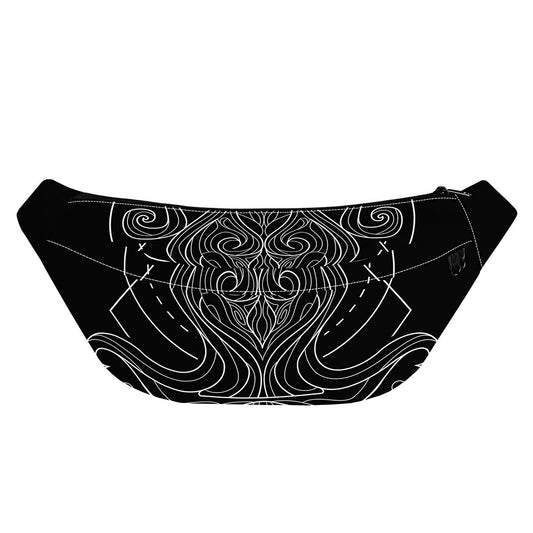 Black And White Aquarius Sign Print Fanny Pack