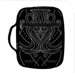 Black And White Aquarius Sign Print Front Pocket Bible Bag