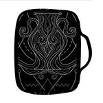Black And White Aquarius Sign Print Front Pocket Bible Bag