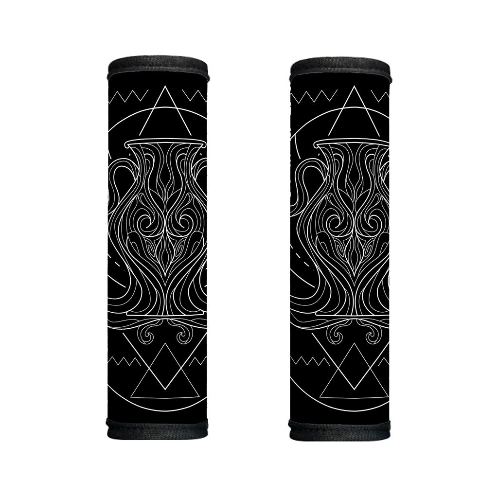 Black And White Aquarius Sign Print Handle Covers