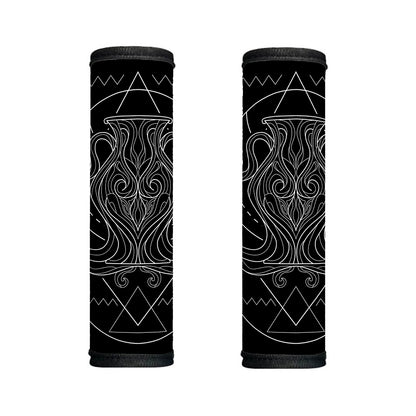 Black And White Aquarius Sign Print Handle Covers