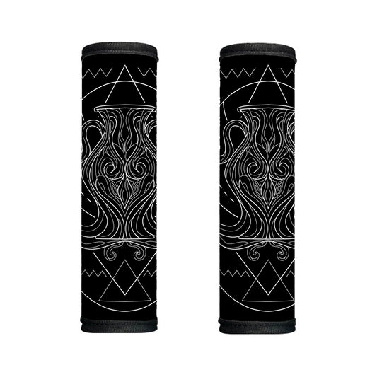 Black And White Aquarius Sign Print Handle Covers