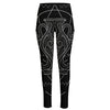 Black And White Aquarius Sign Print High-Waisted Pocket Leggings