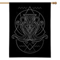 Black And White Aquarius Sign Print House Flag
