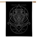 Black And White Aquarius Sign Print House Flag