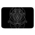 Black And White Aquarius Sign Print Indoor Door Mat
