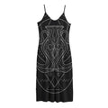 Black And White Aquarius Sign Print Jersey Midi Cami Dress