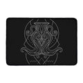 Black And White Aquarius Sign Print Kitchen Mat