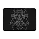 Black And White Aquarius Sign Print Kitchen Mat