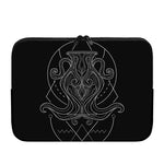 Black And White Aquarius Sign Print Laptop Sleeve