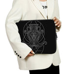 Black And White Aquarius Sign Print Laptop Sleeve
