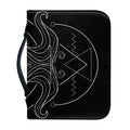 Black And White Aquarius Sign Print Leather Bible Cover