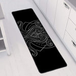 Black And White Aquarius Sign Print Long Kitchen Mat