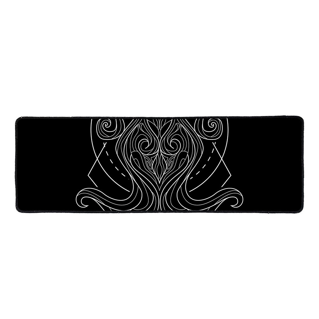 Black And White Aquarius Sign Print Long Kitchen Mat