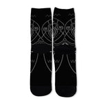 Black And White Aquarius Sign Print Long Socks