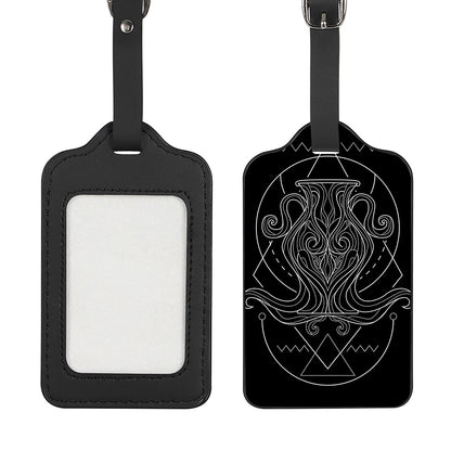 Black And White Aquarius Sign Print Luggage Tag
