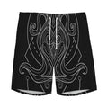 Black And White Aquarius Sign Print Men's Athletic Shorts